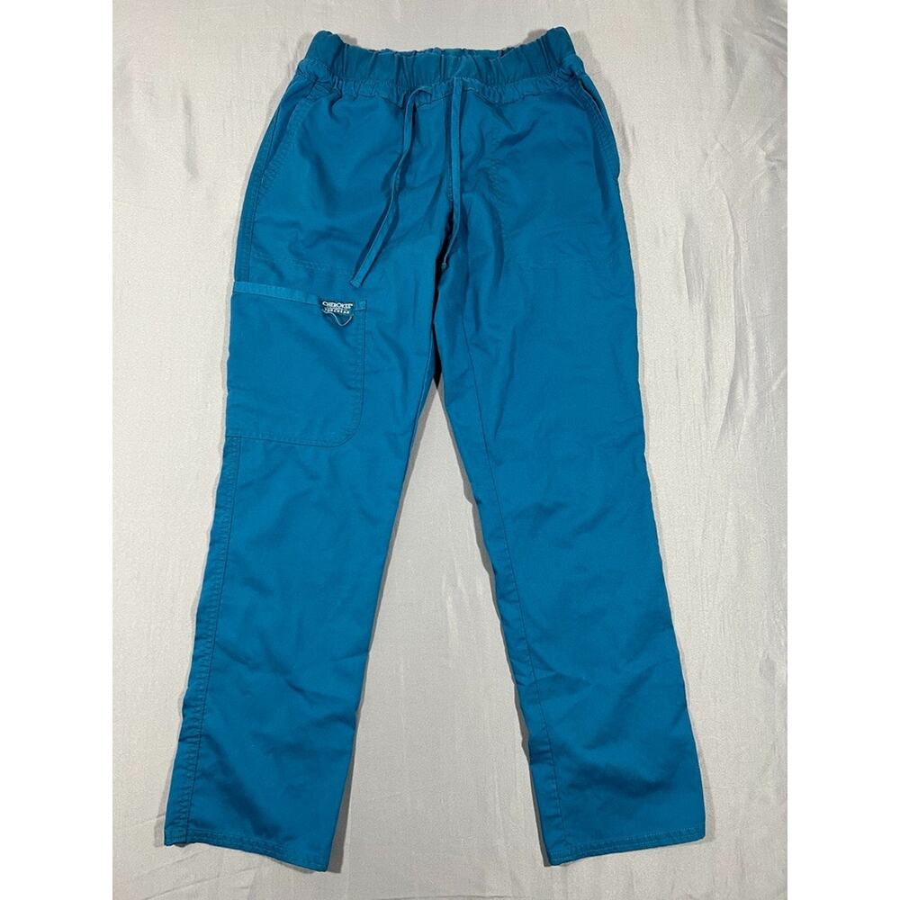 Cherokee Workwear Scrubs Pants Womens XS Petite Teal Stretch Medical Drawstring